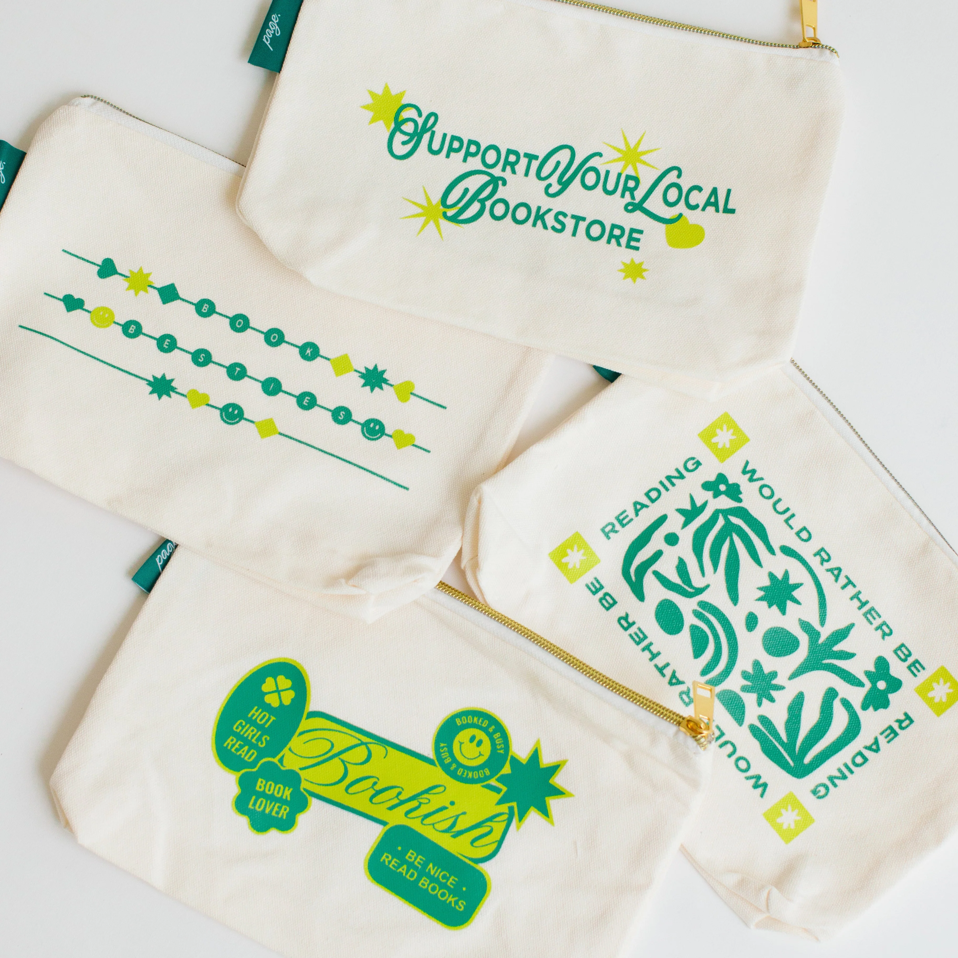 Bookish Zip Pouches