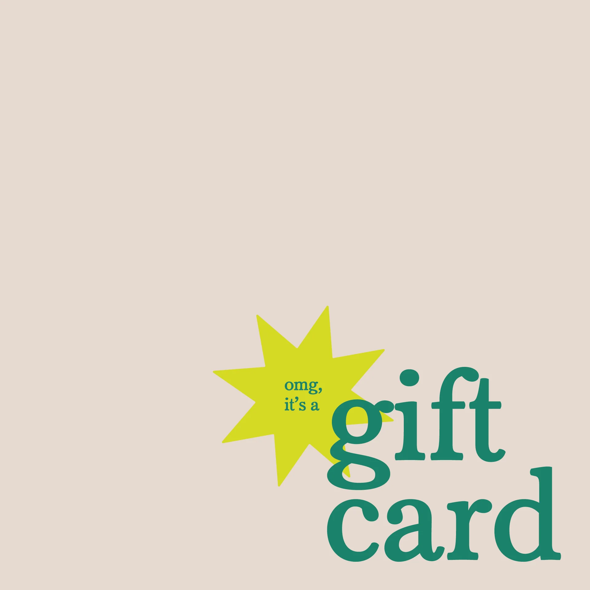 Gift Card (Hooray!)